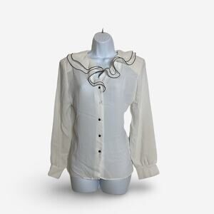 Vintage Laura Mae Ruffled Blouse